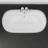 60" Aldine Cast Iron Double-Ended Roll-Top Tub with Pedestal