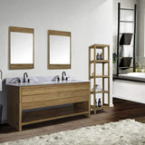60" Avellino Vanity Cabinet for Rectangular Undermount Sink - Natural Teak