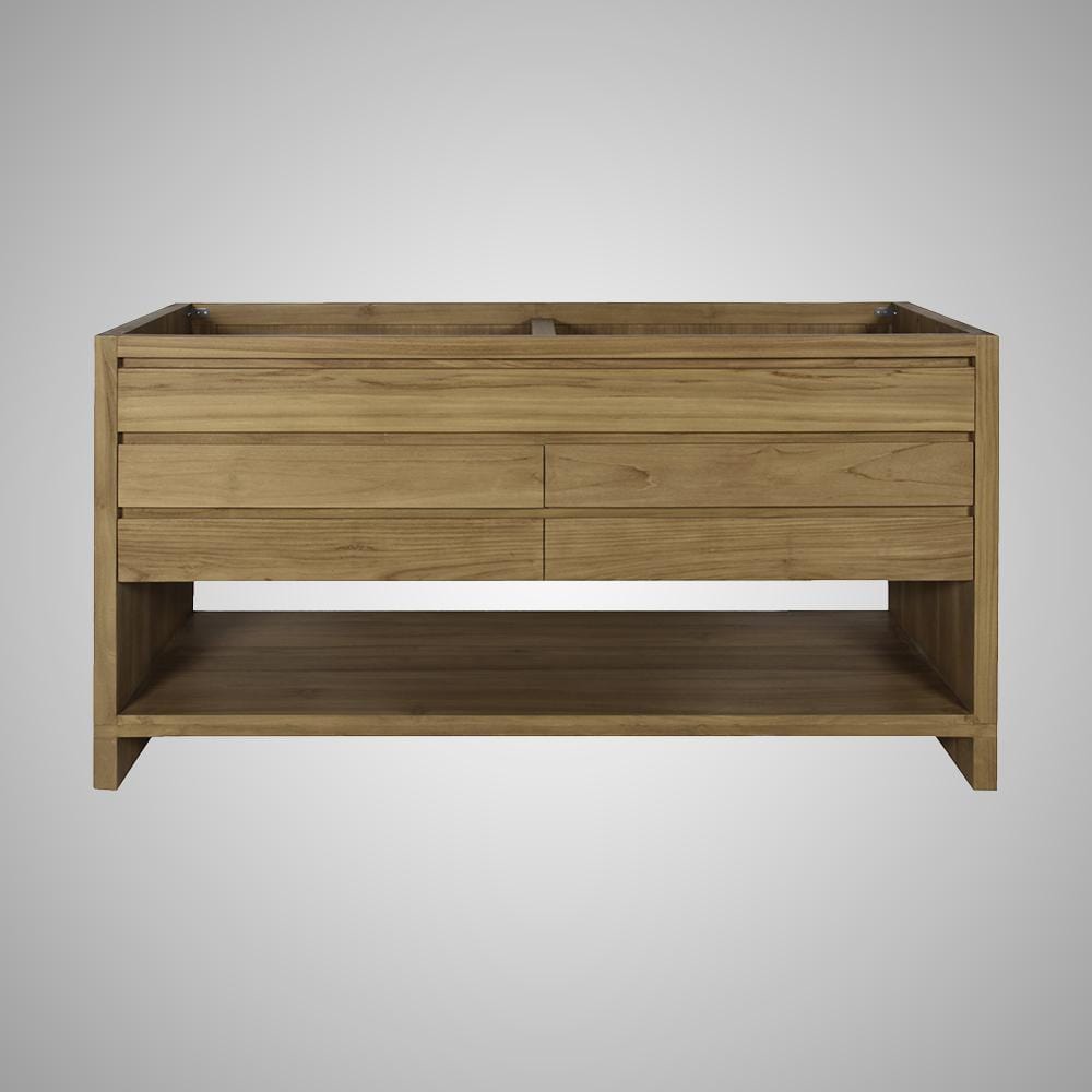 60" Avellino Vanity Cabinet for Rectangular Undermount Sink - Natural Teak