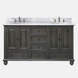 60" Bosler Double Vanity for Oval Undermount Sinks