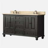 60" Bosler Double Vanity for Oval Undermount Sinks