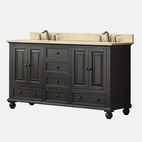 60" Bosler Double Vanity for Oval Undermount Sinks