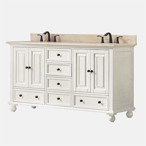 60" Bosler Double Vanity for Oval Undermount Sinks