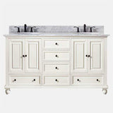 60" Bosler Double Vanity for Oval Undermount Sinks