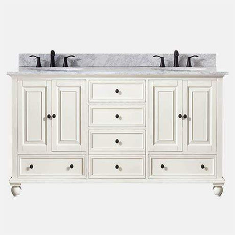 60" Bosler Double Vanity for Oval Undermount Sinks
