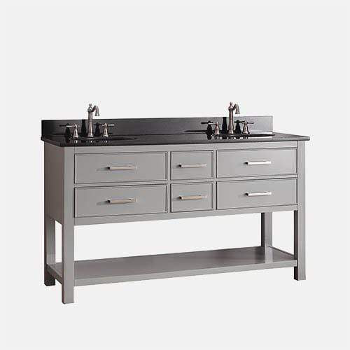 60" Brockton Double Vanity for Oval Undermount Sinks