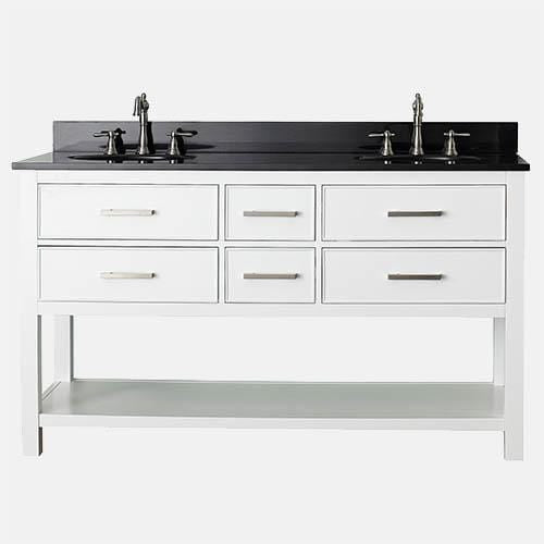 60" Brockton Double Vanity for Oval Undermount Sinks