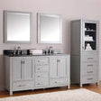 60" Noxon Double Vanity for Rectangular Undermount Sinks - Chilled Gray