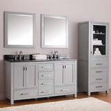 60" Noxon Double Vanity for Rectangular Undermount Sinks - Chilled Gray