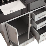 60" Noxon Double Vanity for Rectangular Undermount Sinks - Chilled Gray