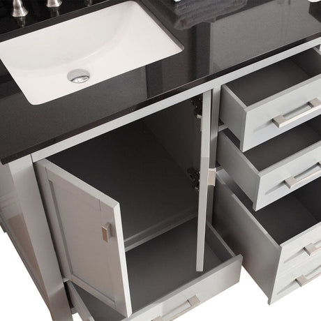 60" Noxon Double Vanity for Rectangular Undermount Sinks - Chilled Gray