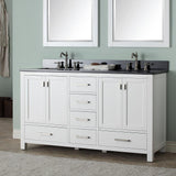 60" Noxon Double Vanity for Rectangular Undermount Sinks - White