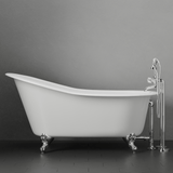 60" Odessa Cast Iron Slipper Clawfoot Tub - Ball & Claw Feet