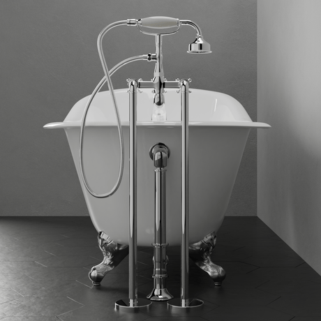 60" Odessa Cast Iron Slipper Clawfoot Tub - Ball & Claw Feet