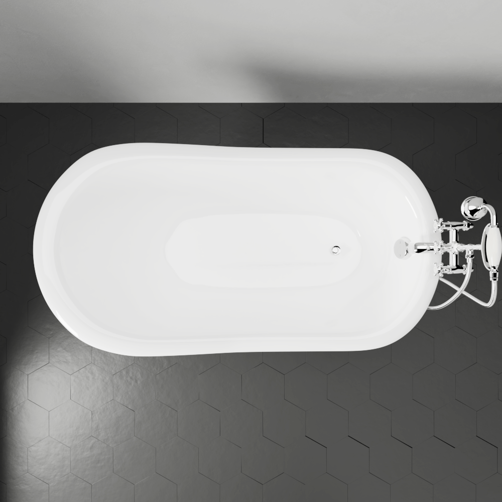 60" Odessa Cast Iron Slipper Clawfoot Tub - Ball & Claw Feet