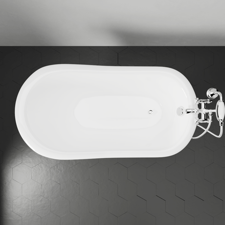 60" Odessa Cast Iron Slipper Clawfoot Tub - Ball & Claw Feet