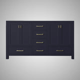 60" Romani Vanity Cabinet for Double Rectangular Undermount Sink - Navy Blue