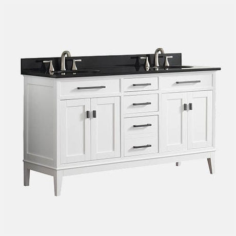 60" Sheridan Double Vanity for Oval Undermount Sinks