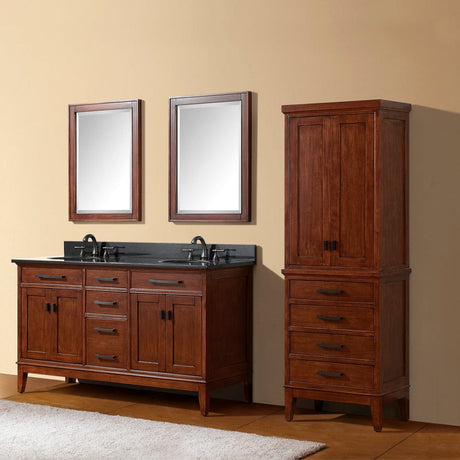 60" Sheridan Double Vanity for Oval Undermount Sinks