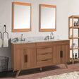 60" Taima Double Teak Vanity for Rectangular Undermount Sinks