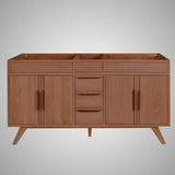 60" Taima Double Teak Vanity for Rectangular Undermount Sinks