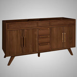60" Taima Double Teak Vanity for Rectangular Undermount Sinks