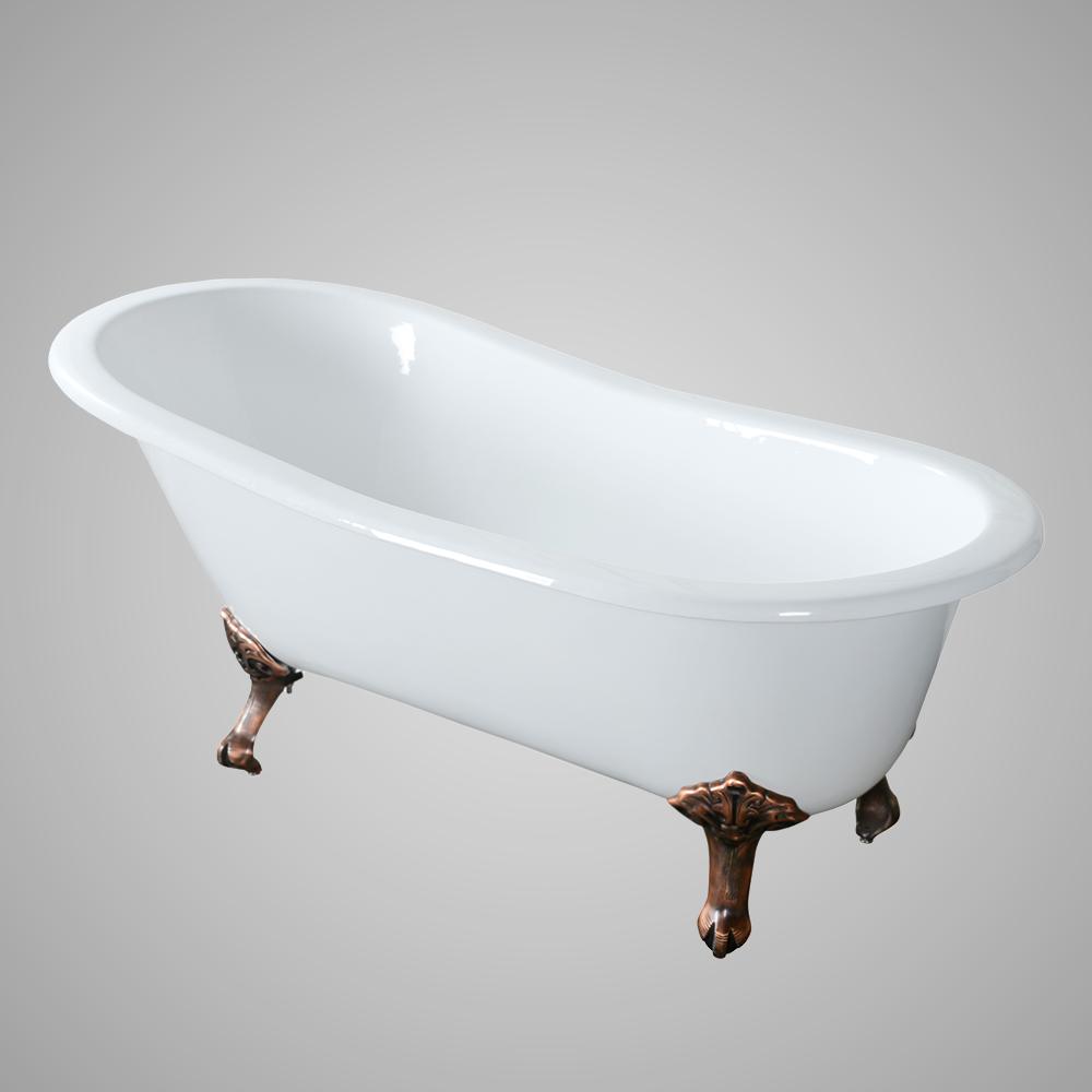 61" Kilgore Cast Iron  Slipper Clawfoot Tub