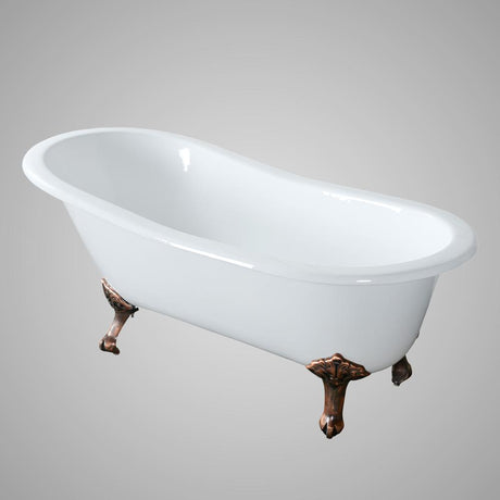 61" Kilgore Cast Iron  Slipper Clawfoot Tub