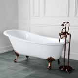 61" Kilgore Cast Iron  Slipper Clawfoot Tub