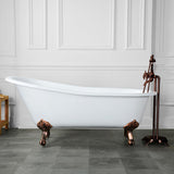 61" Kilgore Cast Iron  Slipper Clawfoot Tub