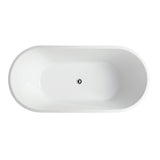 62" Karzen Freestanding Tub with Drain - No Overflow