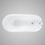 62" Rusk Cast Iron Slipper Tub with Pedestal