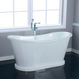 66" Bellaire Cast Iron Skirted Bateau Tub