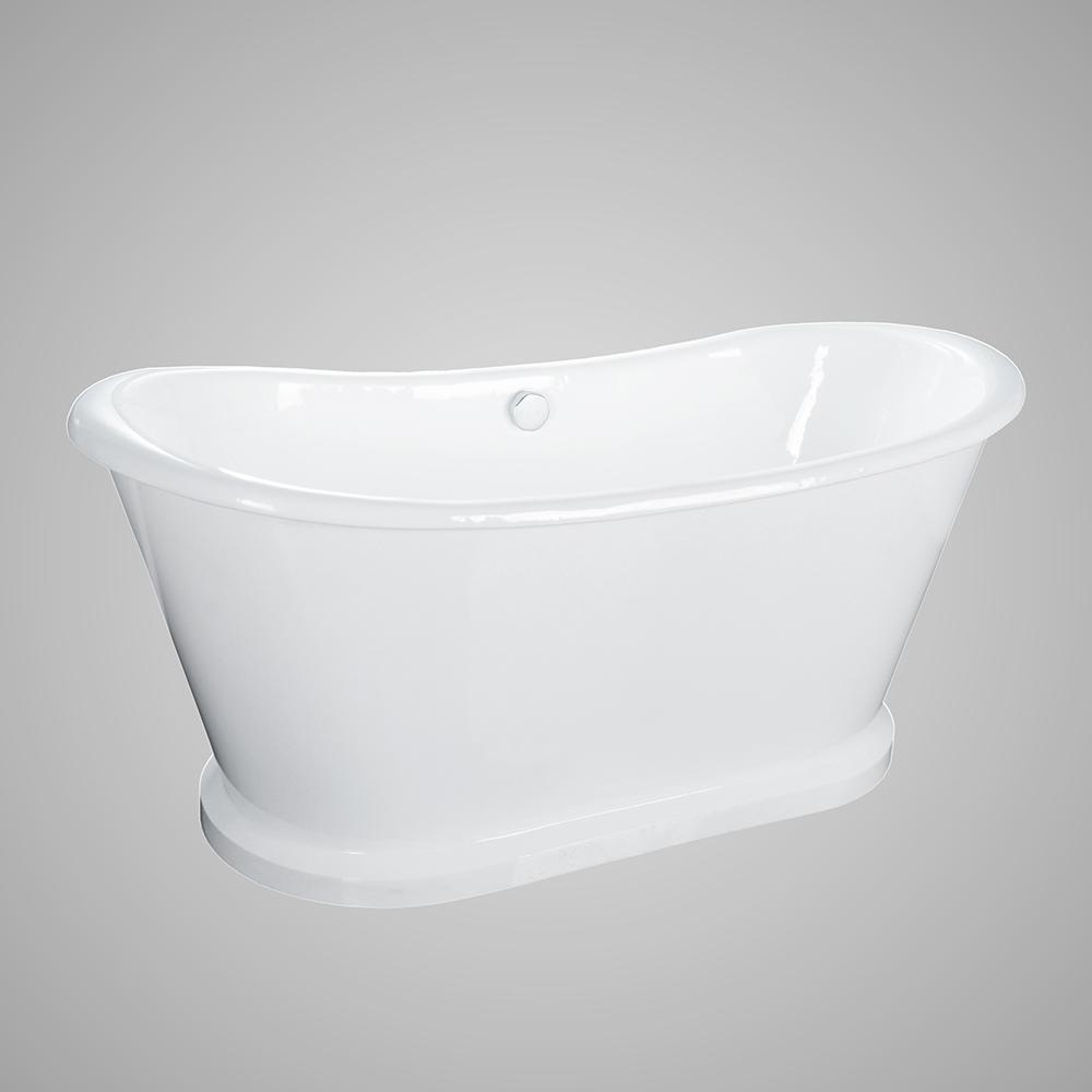 66" Bellaire Cast Iron Skirted Bateau Tub