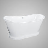 66" Bellaire Cast Iron Skirted Bateau Tub