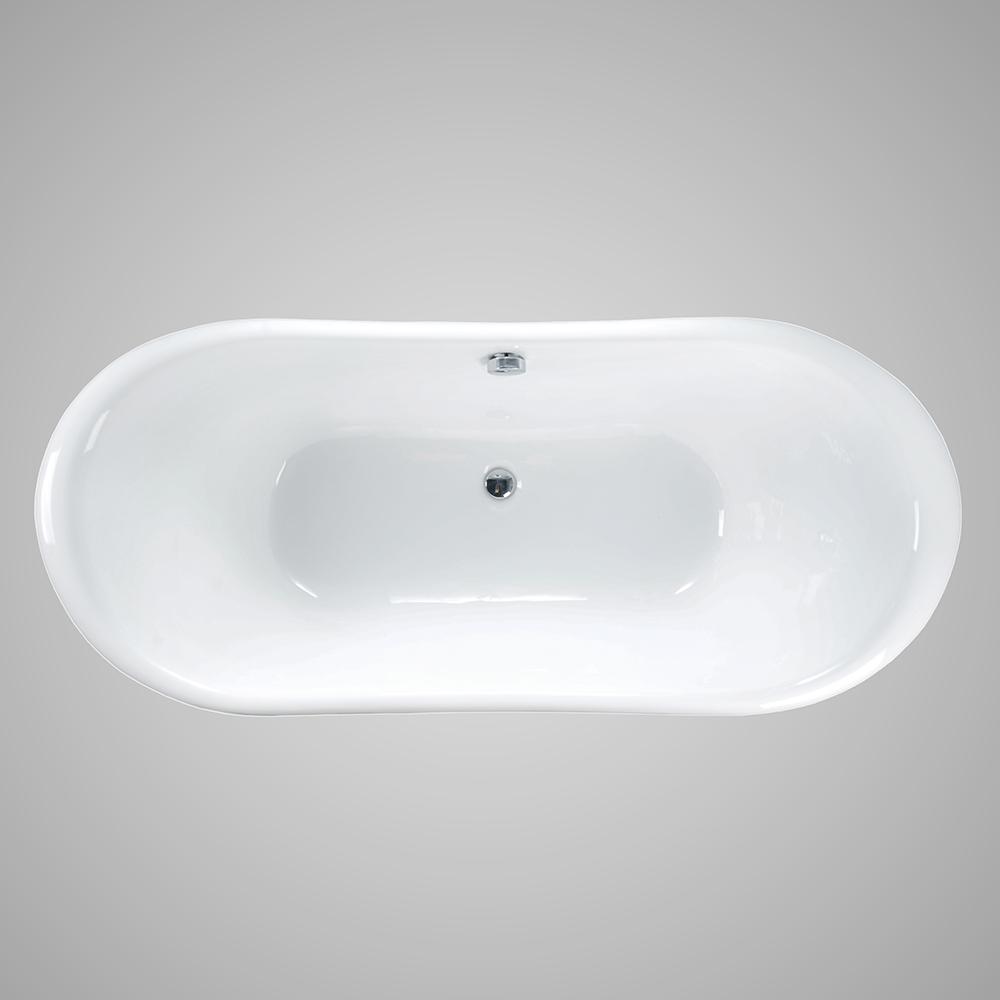 66" Bellaire Cast Iron Skirted Bateau Tub