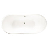 66" Glenmora Cast Iron Stainless Steel Skirted Bateau Tub
