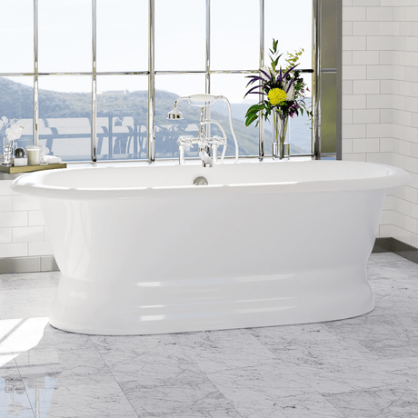 66" Majesty Acrylic Double-Ended Tub with Pedestal