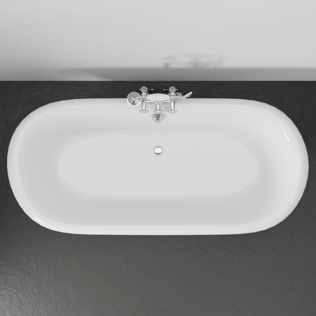 66" Majesty Acrylic Double-Ended Tub with Pedestal