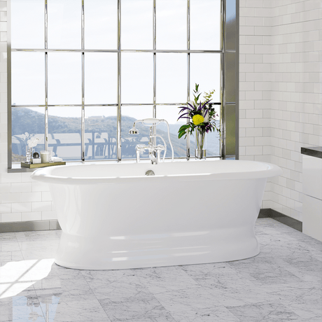 66" Majesty Acrylic Double-Ended Tub with Pedestal