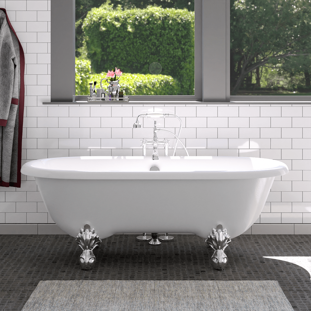 66" Marquis Acrylic Double-Ended Clawfoot Tub