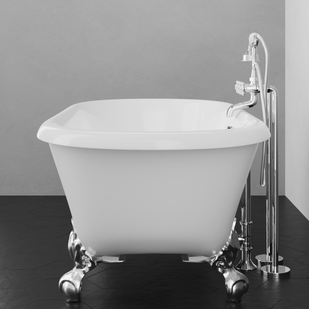 66" Marquis Acrylic Double-Ended Clawfoot Tub