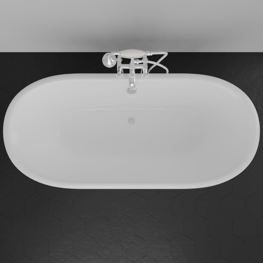 66" Marquis Acrylic Double-Ended Clawfoot Tub