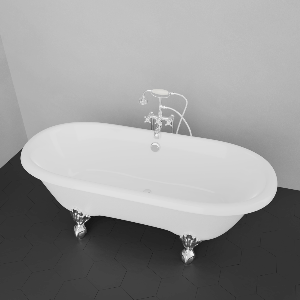 66" Marquis Acrylic Double-Ended Clawfoot Tub