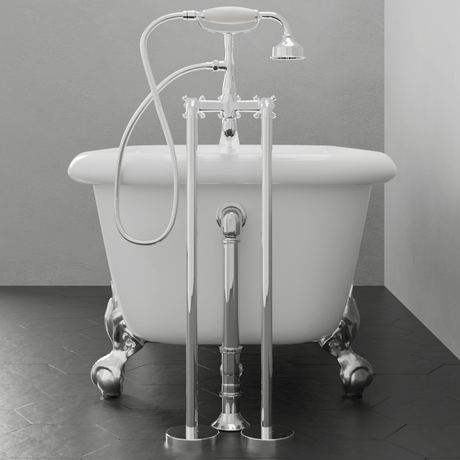 66" Monarch Acrylic Roll-Top Clawfoot Tub