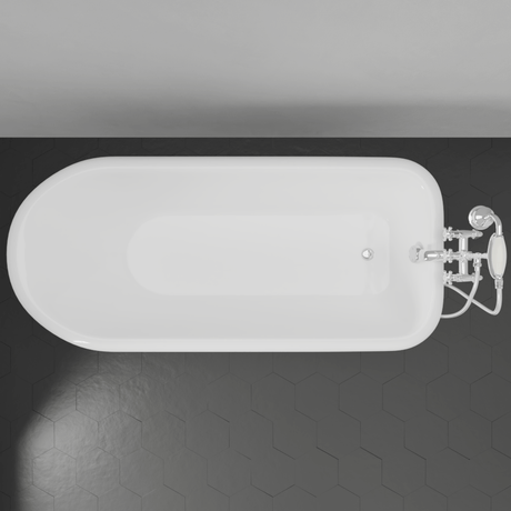 66" Monarch Acrylic Roll-Top Clawfoot Tub