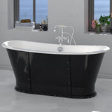 67" Montrose Cast Iron Skirted Bateau Tub