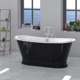 67" Montrose Cast Iron Skirted Bateau Tub
