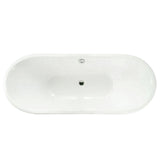 67" Oretta Cast Iron Stainless Steel Skirted Bateau Tub