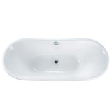67" Ragley Cast Iron Stainless Steel Skirted Bateau Tub